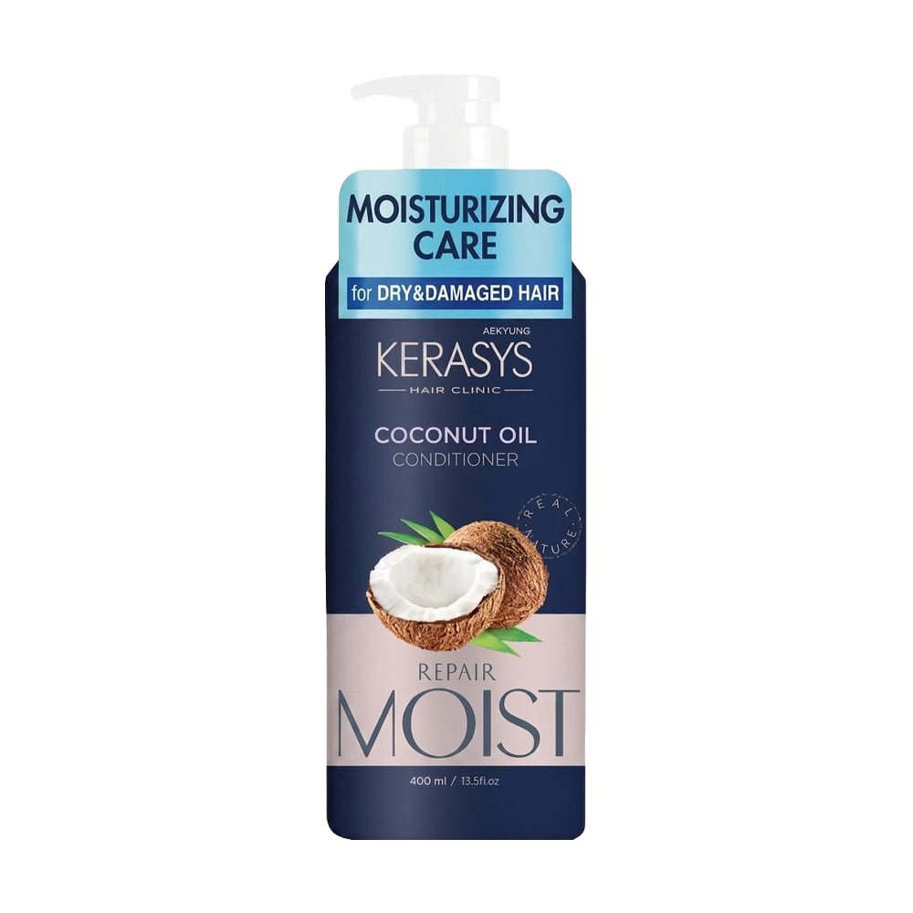 Кондиціонер для волосся KeraSys Hair Clinic Real Nature Moisturizing Care Coconut Oil Conditioner для сухого та пошкодженого волосся, 400 мл
